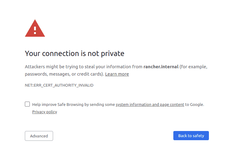 rancher ssl error rancher ssl error